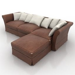 L Fabric Sofa 3d model