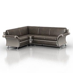 Home Leather Corner Sofa 3d model
