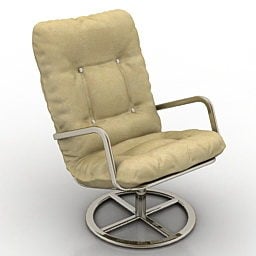 3д модель Салонного Кресла Бежевого Цвета