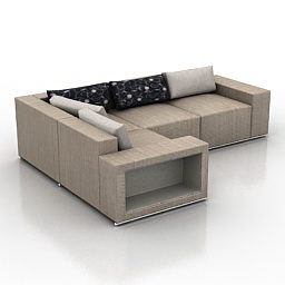 L Sudut Sofa model 3d