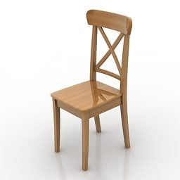 صندلی چوبی طرح پایه مدل سه بعدی