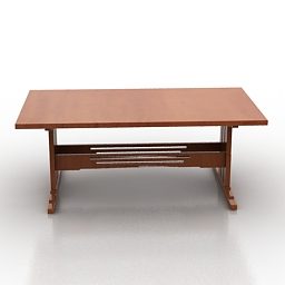Rectangle Wooden Table 3d model