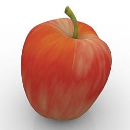โมเดล 1 มิติผลไม้แอปเปิ้ลแดง V3