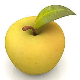 Modello 3d di frutta mela
