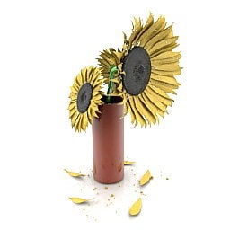 Sun Flowers Potted 3d model