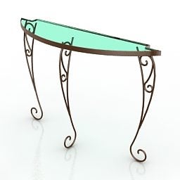 Wall Console Table Classic Style 3d model
