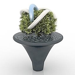 Garden Pot Flower 3d model