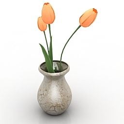 Living Room Flower Pot 3d model