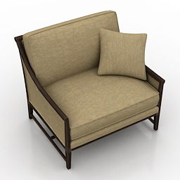 Resort Bedroom Armchair 3d model