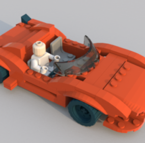 Toy Lego Car 3d model