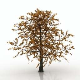 3D-Modell des Baums mit gelben Blättern