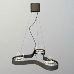 Curved Shape Pendant Lamp 3d model