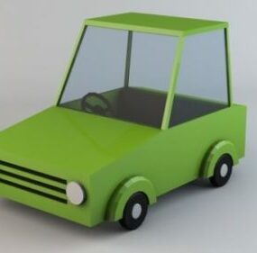 Karikatura Lowpoly Design auta 3D model