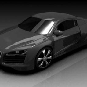 Audi R8 Black Car 3d model