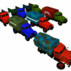 Brinquedo de carro de caminhão dos desenhos animados