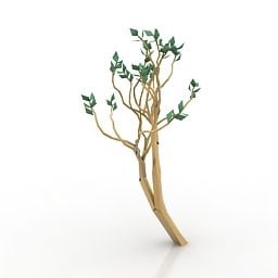 Model 3D drzewa gałęzi