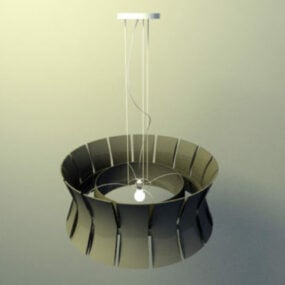 Round Shade Pendant Lamp 3d model