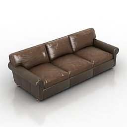 Three Seats Sofa Furniture 3d model