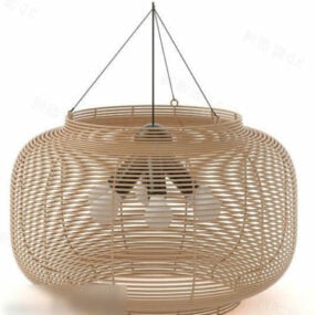 3d модель бамбукового підвісного світильника