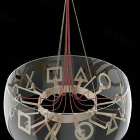 3д модель прозрачного подвесного светильника