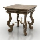 古典的な脚木製テーブル