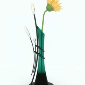 Modelo 3d de lâmpada de leitura de flores