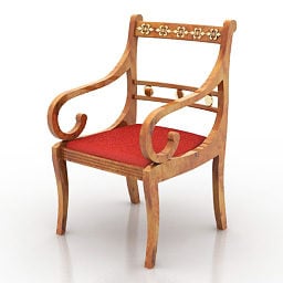 Chinese Vintage Armchair 3d model