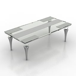 Rectangle Glass Table 3d model