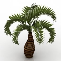Küçük Palmiye Dekorasyonu 3d modeli