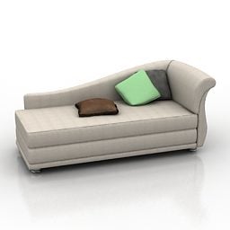 Stoff Lounge Sofa 3d model