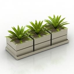 Bloemplanter Ingemaakt 3D-model