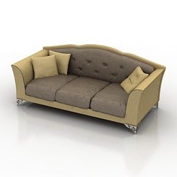 Sofa Camelback Style 3d model