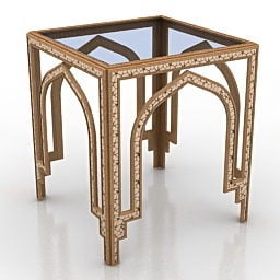 Tavolo decorativo islamico modello 3d