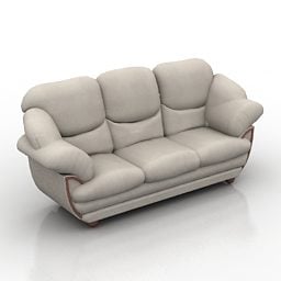 3д модель английского дивана с подлокотниками