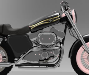 哈雷戴维森 Bobber 摩托车 3d模型