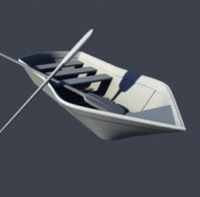 Kleines Boot mit Paddel 3D-Modell