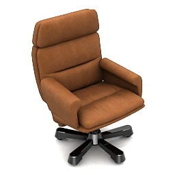 Office Leather Armchair For Manager 3d model