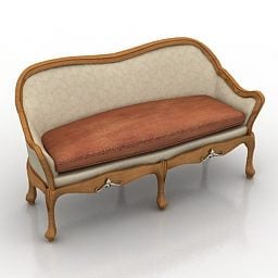 Chippendale Divan Sofa 3d model