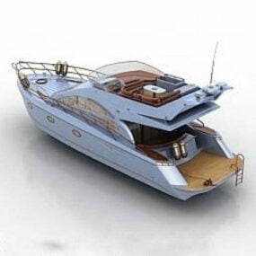 Moderne speedbåd med bredt glasdæksel 3d-model