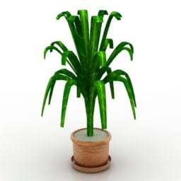 Office Floor Pot Flower Plant 3d model