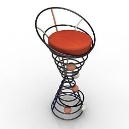 Circle Style Coffee Chair 3d model