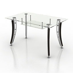 アパートガラスダイニングテーブル3Dモデル