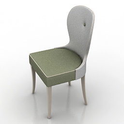 Гладкий обідній стілець 3d модель