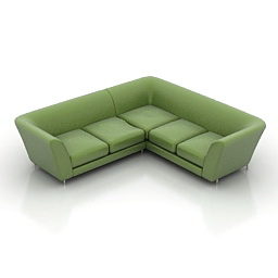 Corner Sofa 5 Seats Furniture 3d model