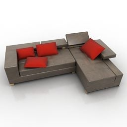 L Shape Modern Sofa For Home 3d model