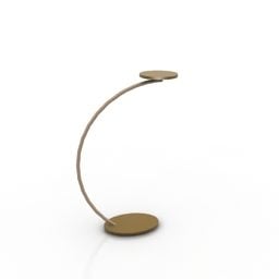 Curved Brass Flower Stand 3d model