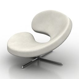 Modernism Curved Armchair Decor 3d model