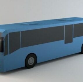 Lowpoly 3D model návrhu autobusového vozidla