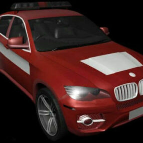 Red Paint Bmw X6 Car 3d model