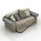 Vintage Sofa With Cloth Pillows